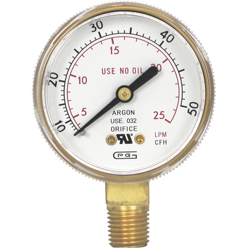 Pressure Gauges, 2" , 0-50 SCFH, Bottom Mount, Analogue Seaboard Timber Mart