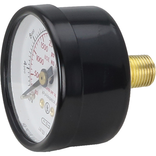 Pressure Gauges, 1-1/2" , 0 - 4000 psi, Back Mount, Analogue Seaboard Timber Mart