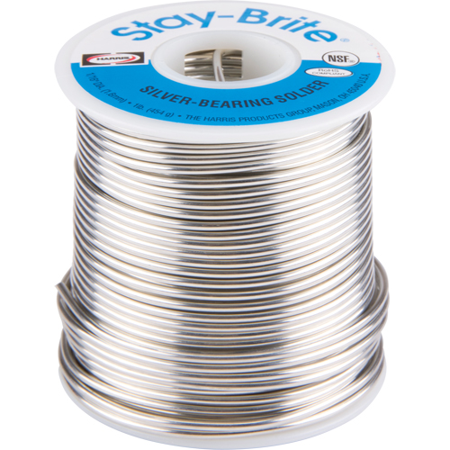 Stay-Brite&reg; Solders, Lead-Free, 96% Tin 4% Silver, Solid Core, 0.0625" Dia. Seaboard Timber Mart