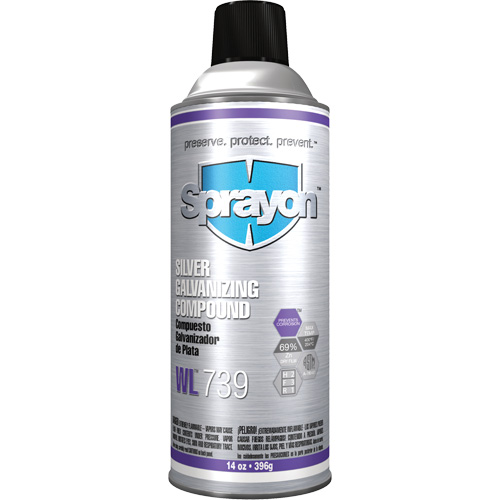 WL739 Silver Galvanizing Compound, Aerosol Can Seaboard Timber Mart