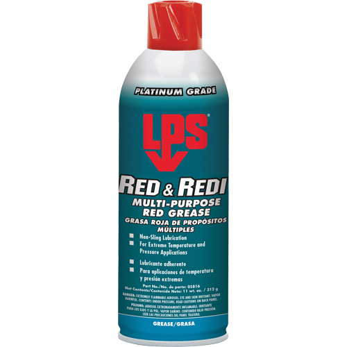 Red & Redi Multi-Purpose Red Grease, 16 oz., Aerosol Can Seaboard Timber Mart