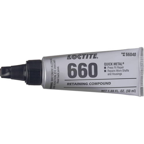 Quick Metal 660 Press Fit Repair Retaining Compound, 50 ml, Tube, Silver Seaboard Timber Mart