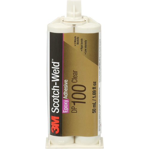 Adh&eacute;sif Scotch-Weld, 1,7 liq. oz., Cartouche double, Deux composants, Transparent Seaboard Timber Mart