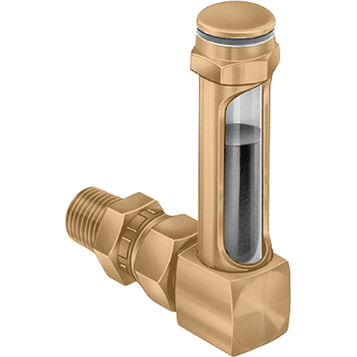 Brass Liquid Level Gauges - Union Coupling, Threaded, 8-11/16" L, 225°F (107.22° C) Seaboard Timber Mart