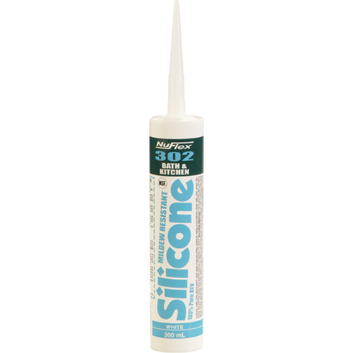 Scellant de silicone pour salle de bain et cuisine NuFlex 302 , 300 ml, Cartouche, Transparent Seaboard Timber Mart