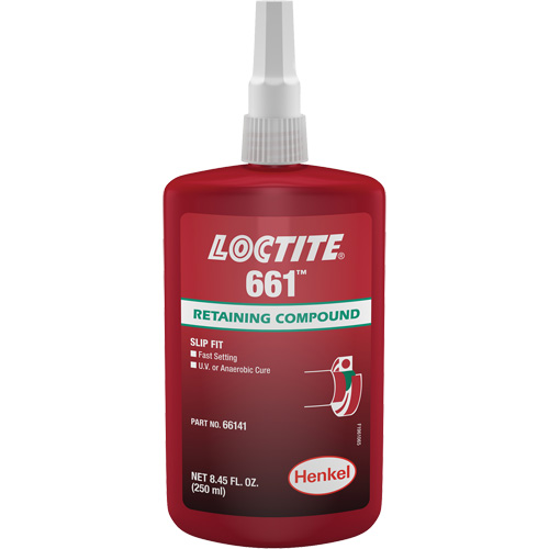 Compos&eacute; de retenue Loctite 661, 250 ml, Bouteille, Jaune Seaboard Timber Mart