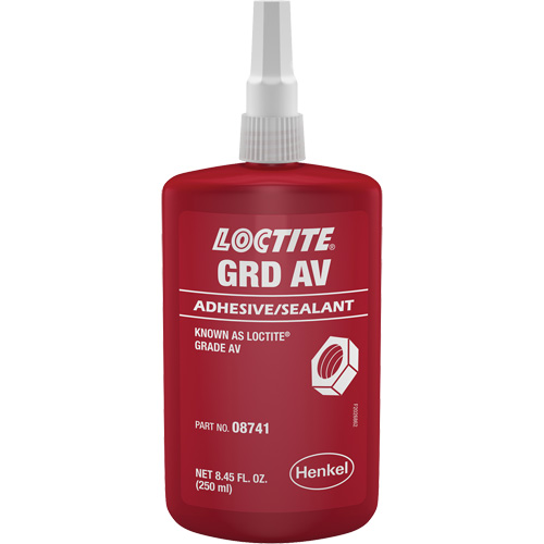 Letter Grade AV Threadlocker, Red, High, 250 ml, Bottle Seaboard Timber Mart
