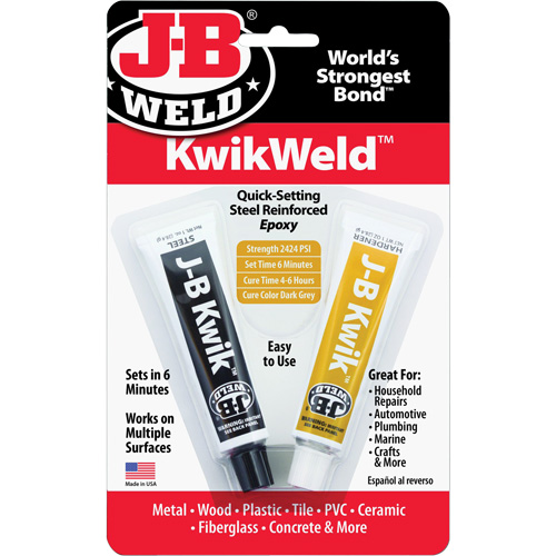 KwikWeld Epoxy, Two-Part, Tube, 2 oz., Grey Seaboard Timber Mart
