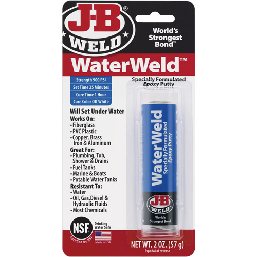 Colle &eacute;poxyde WaterWeld, 2 oz, B&acirc;ton, Blanc cass&eacute; Seaboard Timber Mart