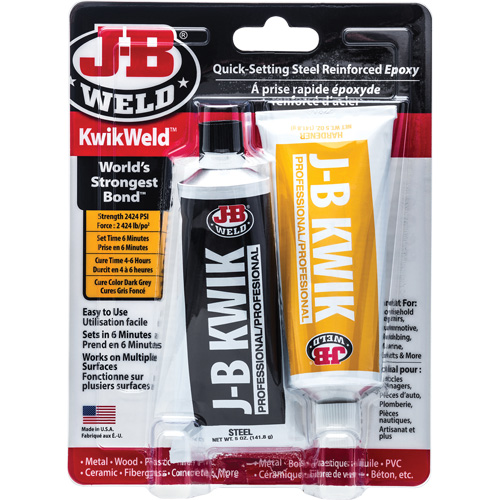 Colle &eacute;poxyde KwikWeld, Deux composants, Tube, 10 oz, Gris Seaboard Timber Mart