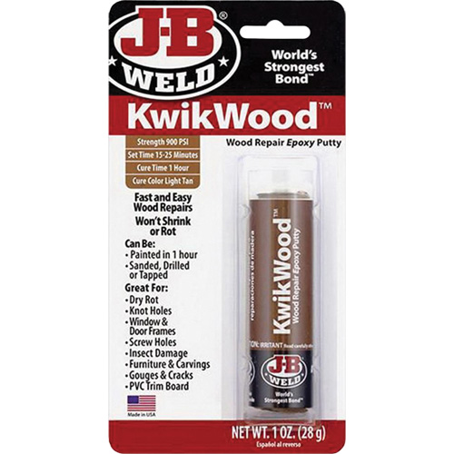 Colle &eacute;poxyde KwikWood, 2 oz, B&acirc;ton, Havane Seaboard Timber Mart