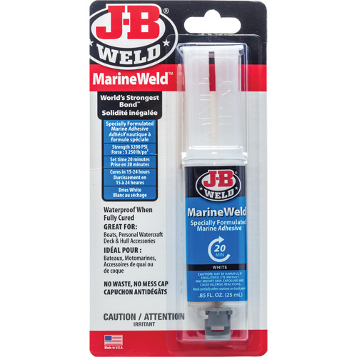 MarineWeld Adhesive, 25 ml, Syringe, Two-Part, White Seaboard Timber Mart