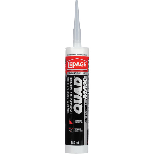 Scellant pour parements & fen&ecirc;tres Quad Max, 280 ml, Tube, Blanc cass&eacute; Seaboard Timber Mart