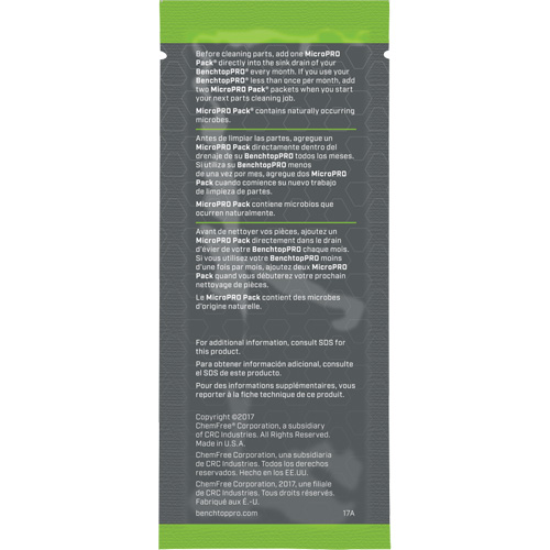 Agent nettoyant antimicrobien MicroPro Pack, 0,5 oz, Pochette Seaboard Timber Mart