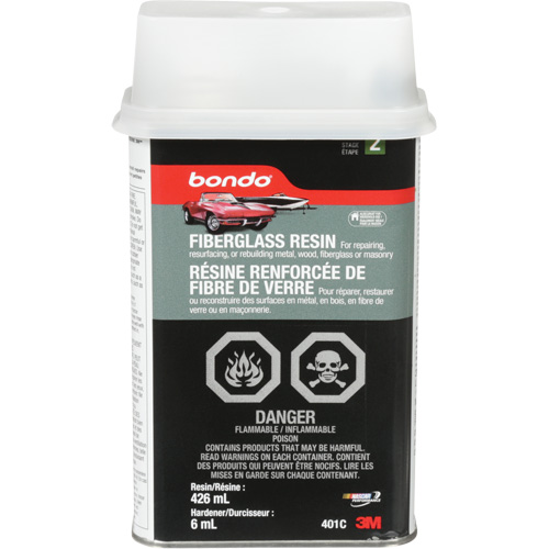 Bondo&reg; Fibreglass Resin, Two-Part, 15 oz., Rectangular Can Seaboard Timber Mart