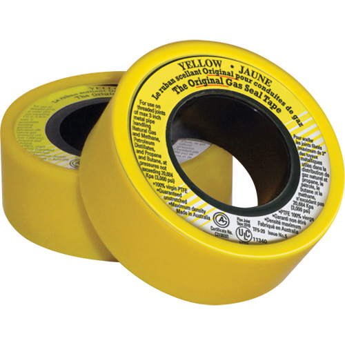 PTFE Thread Sealant Tape, 236" L x 3/4" W, Yellow Seaboard Timber Mart
