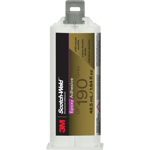 Scotch-Weld Epoxy Adhesive DP190, 1.64 fl. oz., Cartridge, Two-Part, Grey Seaboard Timber Mart