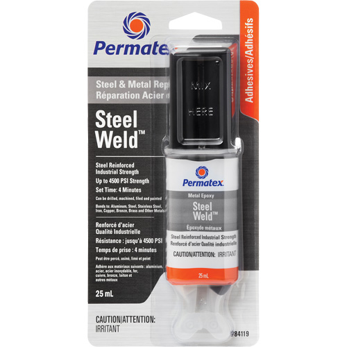 Steel Weld Epoxy, 25 ml, Syringe, Two-Part, Grey Seaboard Timber Mart