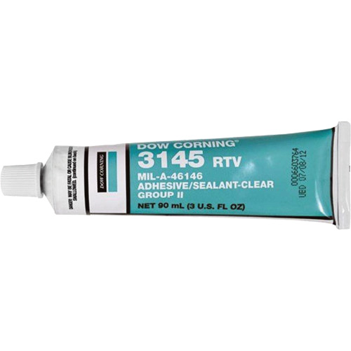 Scellant adh&eacute;sif &agrave; la silicone Dowsil RTV 3145 MIL-A-46146, Tube, Transparent Seaboard Timber Mart
