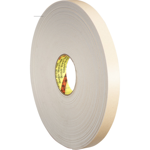 Double-Coated Foam Tape, 33 m (108') L x 25.4 mm (1") W, 62 mils, Polyethylene Seaboard Timber Mart