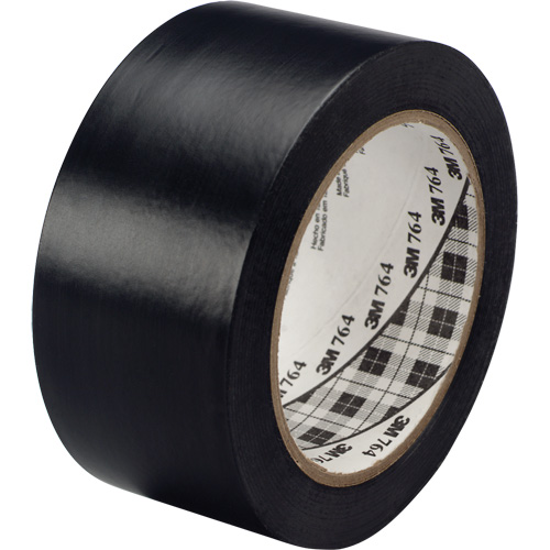Ruban en vinyle pour travaux g&eacute;n&eacute;raux 764, 25,4 mm (1") la x 32,9 m (108') lo, 5 mils, Noir Seaboard Timber Mart