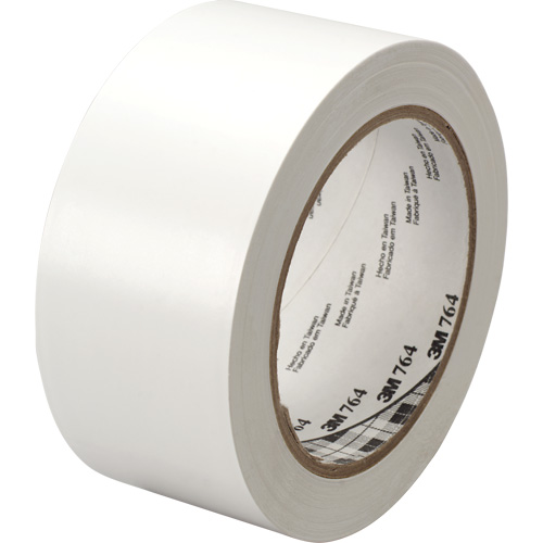 Ruban en vinyle pour travaux g&eacute;n&eacute;raux 764, 25,4 mm (1") la x 32,9 m (108') lo, 5 mils, Blanc Seaboard Timber Mart