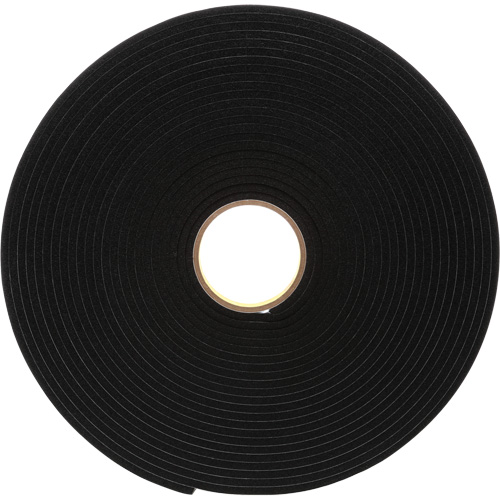 4504 Vinyl Foam Tape, 25.4 mm (1") W x 16.5 m (54') L, 250 mils, Black Seaboard Timber Mart