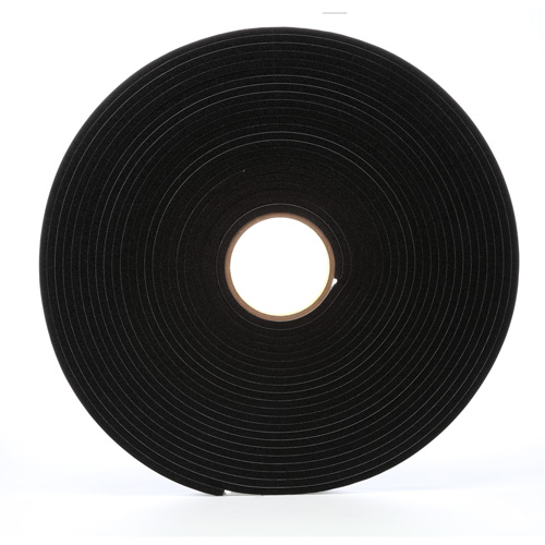 4504 Vinyl Foam Tape, 19 mm (3/4") W x 16.5 m (54') L, 250 mils, Black Seaboard Timber Mart