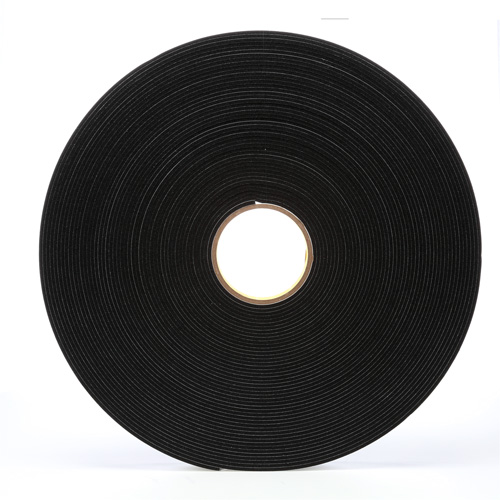 4508 Vinyl Foam Tape, 25.4 mm (1") W x 32.9 m (108') L, 125 mils, Black Seaboard Timber Mart