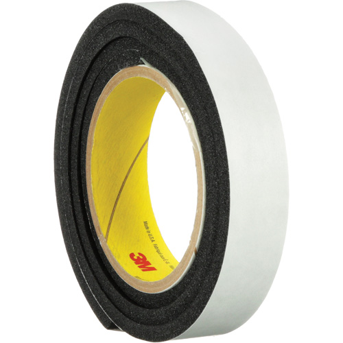 4714 Vinyl Foam Tape, 25.4 mm (1") W x 16.5 m (54') L, 250 mils, Black Seaboard Timber Mart