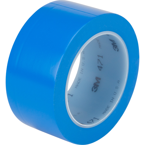 Ruban en vinyle 471, 50,8 mm (2") la x 32,9 m (108') lo, 5,3 mils, Bleu Seaboard Timber Mart