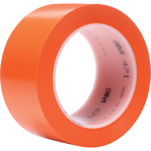 471 Vinyl Tape, 50.8 mm (2") W x 32.9 m (108') L, 5.2 mils, Orange Seaboard Timber Mart