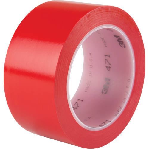 471 Vinyl Tape, 50.8 mm (2") W x 32.9 m (108') L, 5.3 mils, Red Seaboard Timber Mart