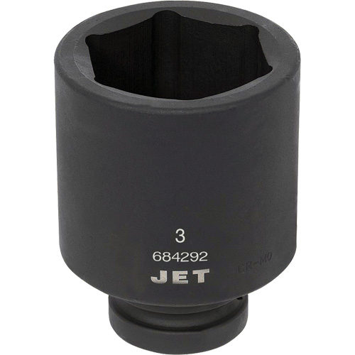 Socket, Impact, 3", 1" Drive, 6 Points, Deep Seaboard Timber Mart