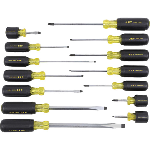 JKS-14S Cushion Grip Screwdriver Set, 14 Pcs. Seaboard Timber Mart