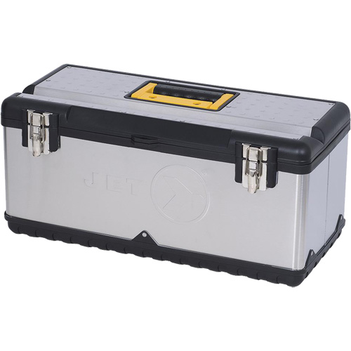JPSTB-22 Stainless Steel Hand Tool Box, 11" D x 22-1/2" W x 10-3/4" H, Black/Grey Seaboard Timber Mart