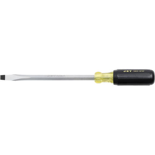 JKSS-8 Slot Screwdriver, 3/8" Tip, Square, 8" L, Cushion Grip Handle Seaboard Timber Mart