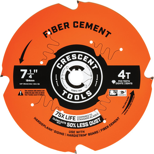 Lame de scie circulaire, 7-1/4", 4 dents, Pour B&eacute;ton Seaboard Timber Mart