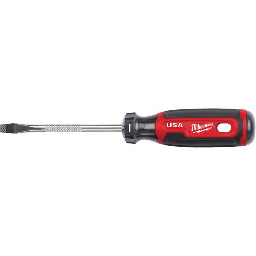 Tournevis &agrave; fente, Tige de 1/4", Ronde, 211 mm lo, Prise en Coussin&eacute;e Seaboard Timber Mart
