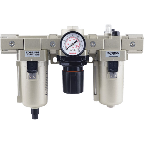 Filter, Regulator, Lubricator with Metal Bowl, 1/2" NPT, 150 PSI Seaboard Timber Mart