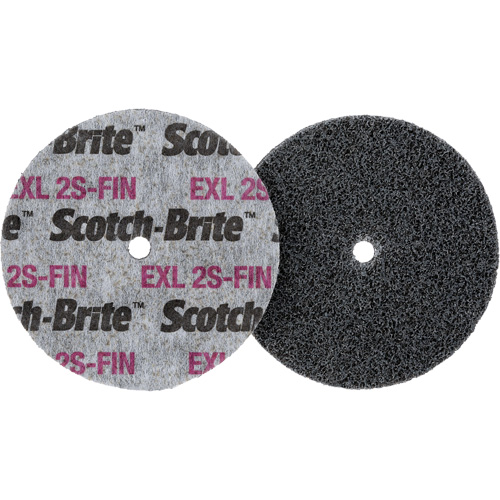 Scotch-Brite EXL Unitized Wheel, 3" x 1/2", 1/4" Arbor Seaboard Timber Mart
