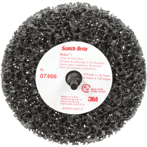 Scotch-Brite Roloc Clean and Strip Disc, 4" Dia., Extra Coarse Grit, Silicon Carbide Seaboard Timber Mart