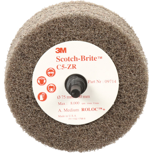 Scotch-Brite Cut & Polish Disc, 75 mm x 30 mm, 20 mm Arbor, Aluminum Oxide, 7500 RPM Seaboard Timber Mart