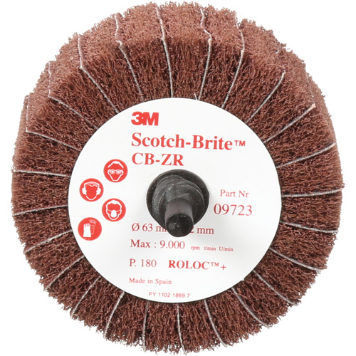 Scotch-Brite Combi-Wheel, 2-1/2" Dia., 180 Grit, Aluminum Oxide Seaboard Timber Mart