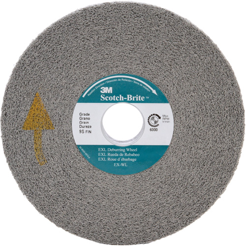 Scotch-Brite EXL Deburring Wheel, 6" x 1", 1" Arbor Seaboard Timber Mart