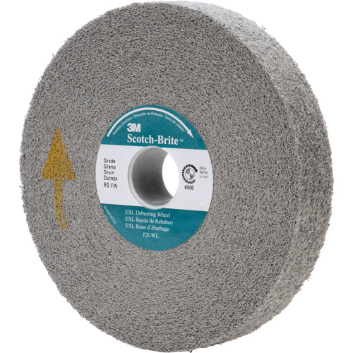 Scotch-Brite EXL Deburring Wheel, 6" x 1/2", 1" Arbor Seaboard Timber Mart