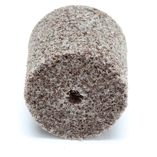 Meule d'abrasion et de polissage unitaris&eacute;e Scotch-Brite, 1" x 1", Arbre de 3/16"-7, Grain de Moyen, Oxyde d'aluminium Seaboard Timber Mart