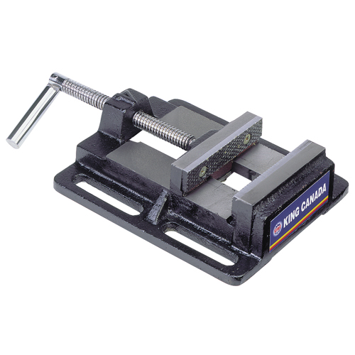 Drill Press Vise, 6" Jaw Width, 0" Throat Depth, Bench Mount Base Seaboard Timber Mart