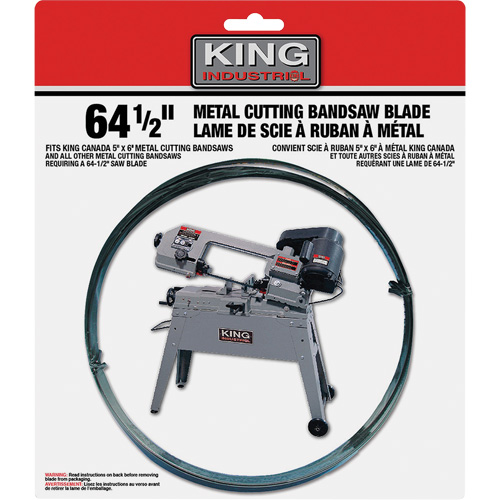 Bandsaw Metal Blade, Carbon Steel, 64-1/2" L x 1/2" W x 0.025" Thick, 24 TPI Seaboard Timber Mart