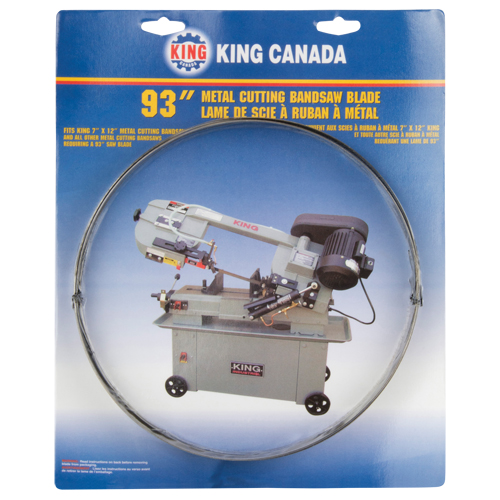 Metal Cutting Bandsaw Blade, Carbon Steel, 93" L x 3/4" W x 0.032" Thick, 10 TPI Seaboard Timber Mart